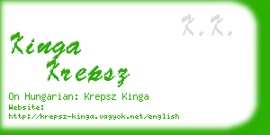 kinga krepsz business card